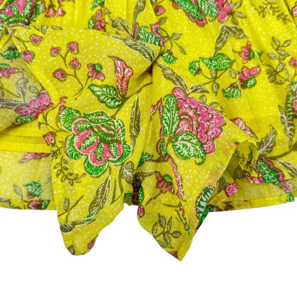 Sundry NWT Sz 1 Felicity Green Pink Floral Print Lined Tiered Mini Skort Skirt - Picture 5 of 9